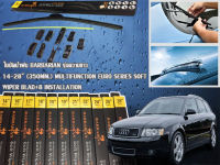 ใบปัดน้ำฝน AUDI A4 2004 BARBARIAN แท้ ขนาด 22+22 อุปกรณ์กิ๊บล็อก 9 อัน