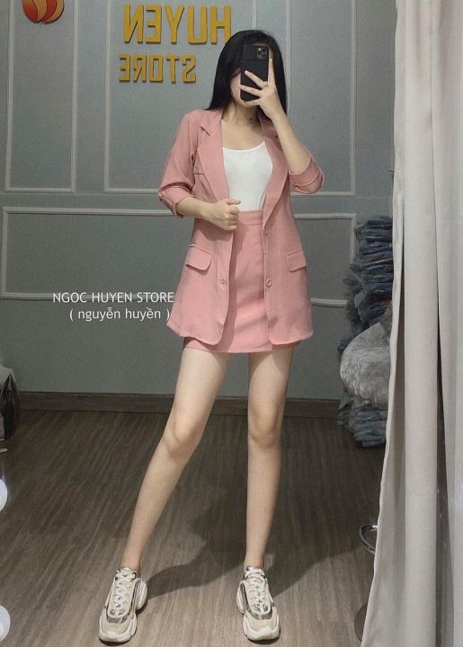 Chân váy jean chữ A cá tính màu hồng  Shopee Việt Nam
