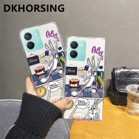 DKHORSING เคสลาย Rattit น่ารักสำหรับ VIVO Y36 Y27 Y78 Y77 Y02T Y02A Y75 Y02 Y02S Y35 Y22 Y22S Y16 Y73 Y30 Y76กันกระแทกแบบใส5G Y01 Y33S Y33T Y21 Y21T Y21S Y15A Y15S สร้างสรรค์เคสโทรศัพท์นิ่ม VIVOY36 4G 5G ปก Vivo Y27 4G