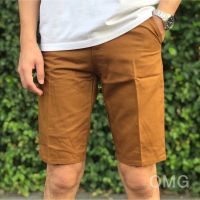 HF กางเกงขาสั้นชายไซต์ใหญ่ กางเกงขาสั้นชายผ้ายืด กางเกงขาสั้นผู้ชาย SJ สีน้ำตาล เอว28-36 กางเกงขาสั้นชายวินเทจ