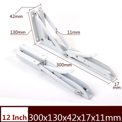 2PCS,8-20 Inch Triangle Folding Angle Metal Bracket Heavy Support Adjustable Wall Mounted Bench Table Shelf Bracket