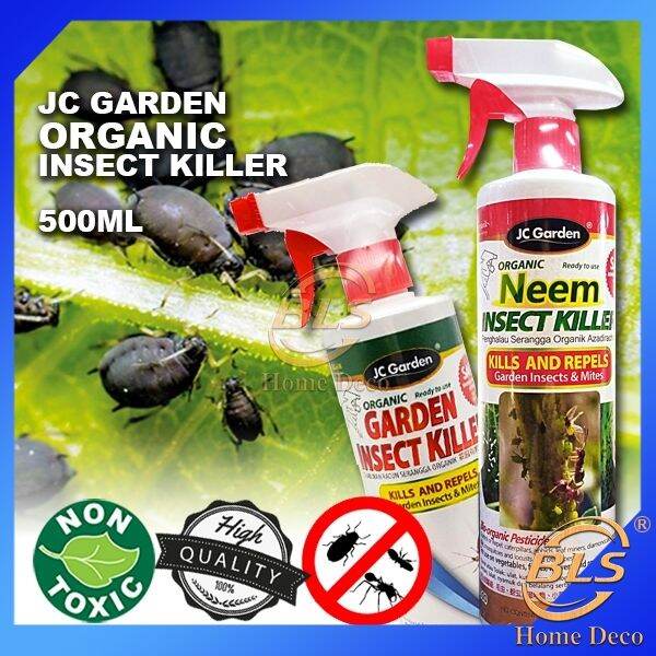 500ml JC GARDEN ORGANIC GARDEN & NEEM INSECT KILLER KILLS AND REPELS