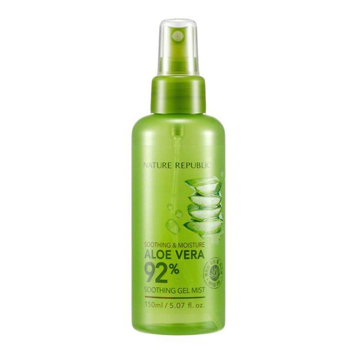 ของแท้-packageใหม่-nature-republic-soothing-amp-moisture-aloe-vera-92-soothing-gel-mist-155ml