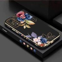 Flamboyant Rose Luxury Plating Phone Case For Xiaomi Redmi Note 11 Pro Plus 12Pro Plus 11 11S 10 Pro 12 9S 8 Pro Cover