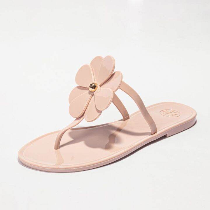 tb-summer-new-european-and-american-cross-border-womens-flower-pinch-pvc-flip-flops-wear-non-slip-flat-bottom-slippers-womens-shoes