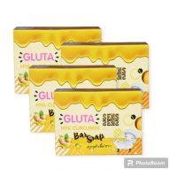 (4 ก้อน) Gluta Hya Curcumin สบู่กลูต้าขมิ้นไฮยา 70g