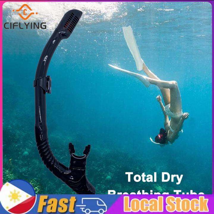 Diving Snorkel Silicone Full Dry Underwater Diving Air Breathing Tube ...