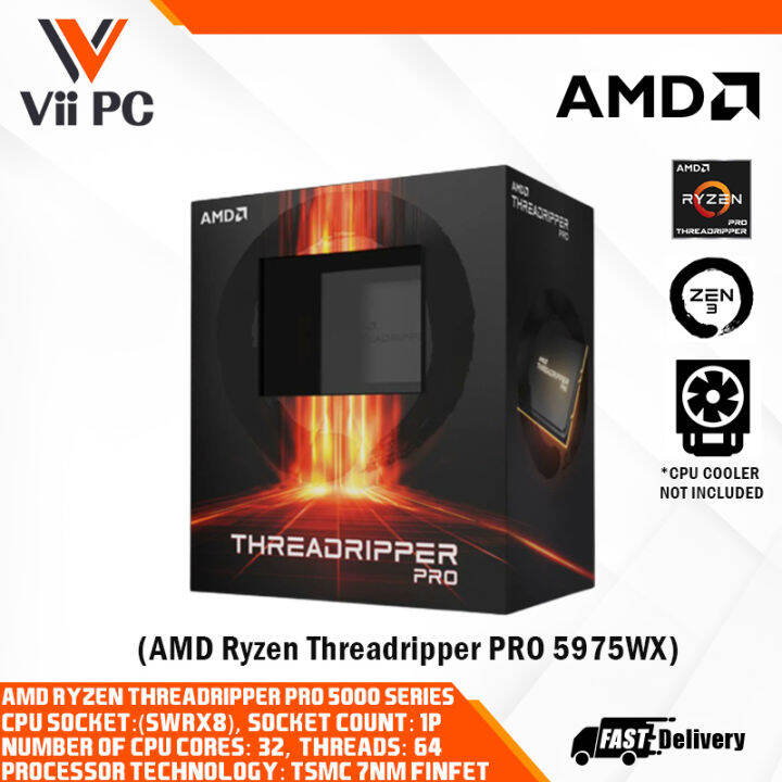 AMD Ryzen Threadripper PRO 5975WX, 4.5GHz MaxBoost, 280W, 144 MB cache ...