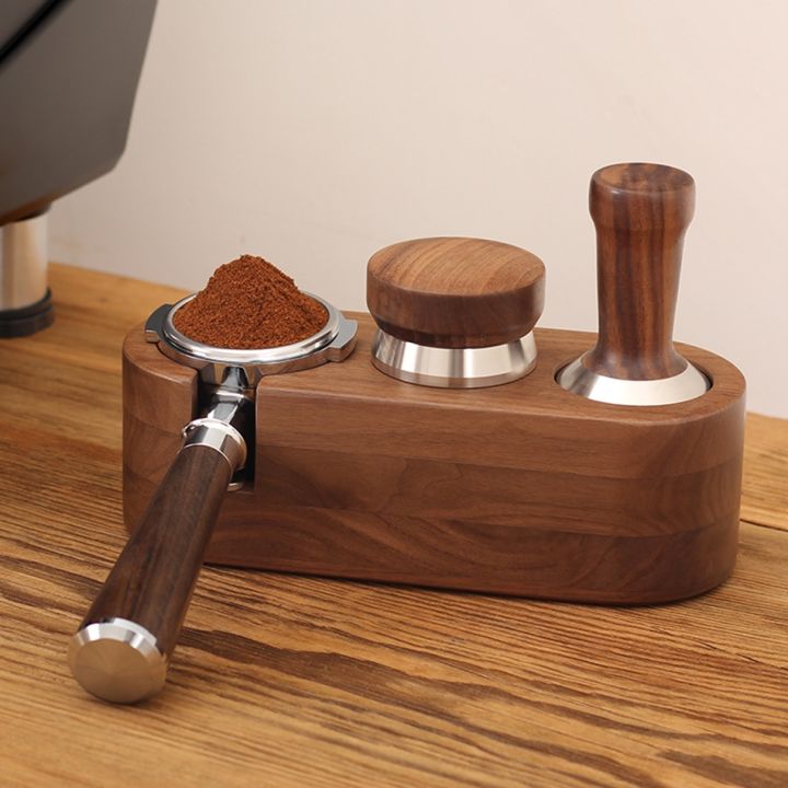 walnut-wood-coffee-filter-tamper-holder-espresso-tamper-mat-stand-coffee-maker-support-base-rack-coffee-accessories-for-barista