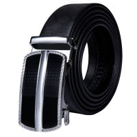 NEW Luxury Genuine Leather Mens Belt for Men  Fashion Designer Buckle Belt Automatic Ratchet Waist Belt Black Jeans Strap