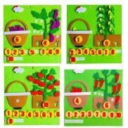 Bộ Đồ Chơi Hình Rau Củ Quả 3D Dành Cho Trẻ Em