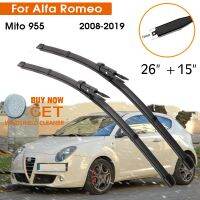 Car Wiper Blade For Alfa Romeo Mito 955 2008 2019 Windshield Rubber Silicon Refill Front Window Wiper 26 quot; 15 quot; LHD RHD Accessorie