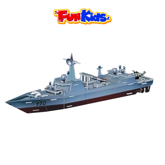 Đồ chơi trẻ em ghép mô hình 3d tàu thủy  thuyền  71 chi tiết bằng giấy ép - ảnh sản phẩm 1