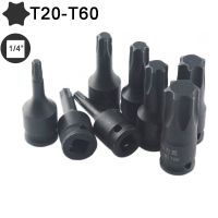 Tool Hand T60 T55 T50 T45 T40 T30 T25 T20 Socket Drive Adaptor 1/4" Bit Adaptor Wrench Air Wrench Impact Electric Bit Torx 1PC