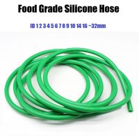 Green  Silicone Tube ท่อซิลิโคน ID 1 2 3 4 5 6 7 8 9 10 14 16 ~ 32มม. ท่อยางยืดหยุ่นเกรดอาหารท่อน้ำเครื่องดื่มปราศจากแอลกอฮอล์ขั้วต่อที่มีสีสัน