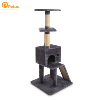 Cat Condo 4 Level คอนโดแมว 4 ชั้น ของเล่นแมว ที่นอนแมว พร้อมเสาลับเล็บ สำหรับแมวทุกวัย ขนาด 60x59.5x143 ซม.