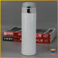 TOP ฉนวนกันความร้อนความเย็น 500 มล กระบอกน้ำสแตนเลสสีแมททริก ขวดน้ำ Stainless Steel Thermos