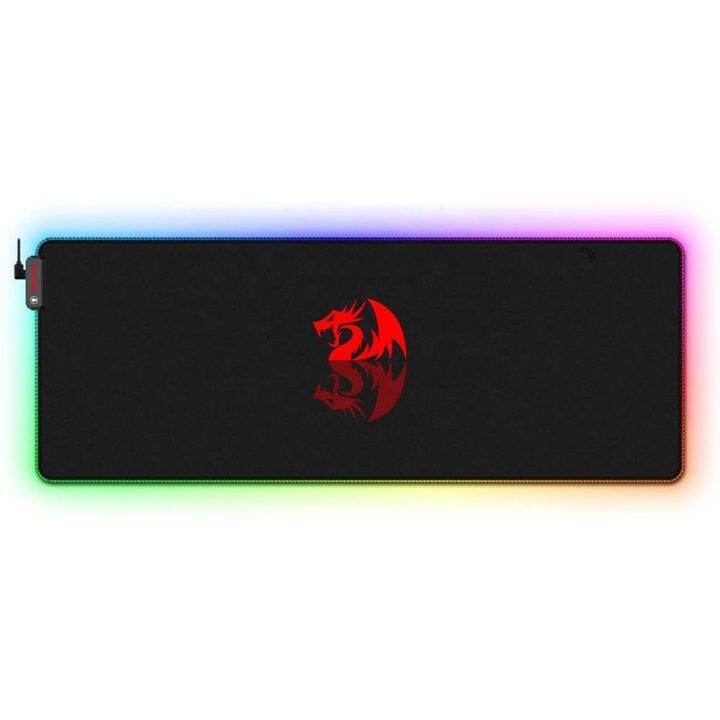 Redragon P027 Neptune RGB Wired Mouse Pad Soft Cloth Gaming Mousepad ...