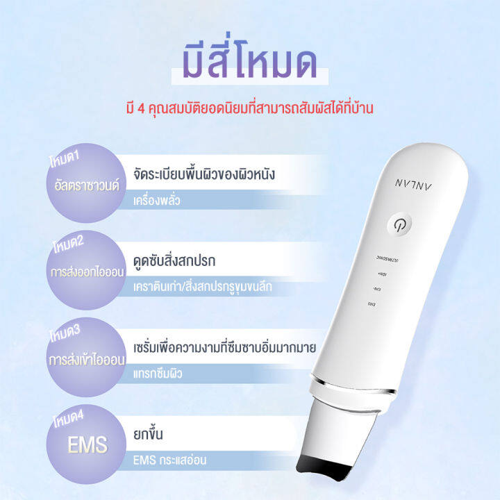 ems-เครื่องทำความสะอาดใบหน้าลึก-ครื่องดูดสิว-ultrasonic-skin-scrubber-เครื่องขัดผิวอัลตร้าโซนิค-เครื่องดูดสิว-ลอกสิวเสี้ยน-อัลตรา-โซนิก-เครื่องสครับผิวหน้าด้วยไอออน