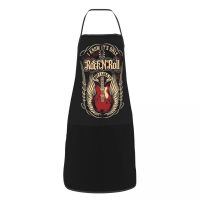 Rock And Roll Polyester Apron Cuisine Grill Baking Bib Tablier Florist Artisan Pinafores for Men Women Chef