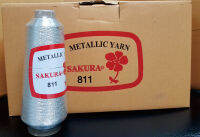 ดิ้นปัก เงินแท้ (Pure-Silver) SAKURA 811 ความยาว 5,000 เมตร 1,950 บาท/กล่อง/10 หลอด     polyeste film metallized with Pure-Silver