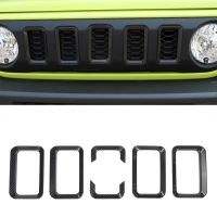 for Suzuki Jimny 2019 2020 2021 2022 2023 JB64 JB74 Car Front Racing Grills Cover External Accessories Red Chrome Carbon Fiber