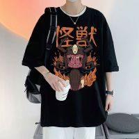 Japanese Anime Spirited Away Tshirt Cute Men Cosplay Studio Ghibli No Face Man T Shirt Manga Miyazaki Hayao Graphic Tees S-4XL-5XL-6XL