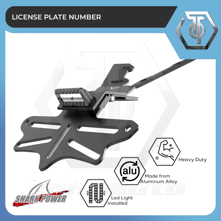 Shark Power CPJ05 License Plate Holder with Light V2 Lazada PH