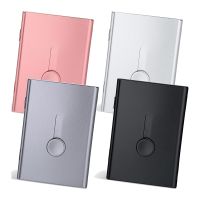 4 Pack Business Card Case Thumb Drive Business Card Case Pocket Metal Card Case for Credit ID Card