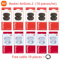 10 pieceslot Xiaomi Airdots 2 TWS Earphone Wireless Bluetooth Earphones Original Redmi Airdots 2 Headset Stereo Noise Earbuds