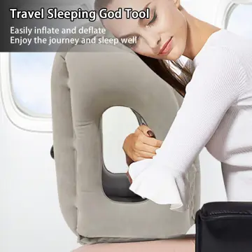 Upgraded Inflatable Air Cushion Travel Pillow Headrest Chin Support  Cushions for Office Car Airplane Plane Rest Neck Nap Pillows