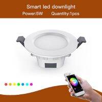 【❉HOT SALE❉】 SDFW3242 Offdarks หลอดไฟ Downlight อัจฉริยะห้องนั่งเล่นควบคุมแบบฝัง App Wifi 5W 9W หรี่แสงได้ห้องครัวห้องน้ำไฟดาวน์ไลท์ Led Ktv