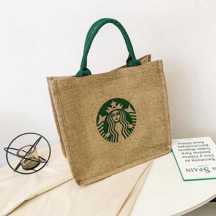 Túi Vải Canvas Logo Starbucks Túi Cói Starbuck Siêu Hot Đi Biển Đi Chơi Đi Chợ Lazadavn 4853