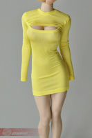 16 Scale Female Long Bottoming Dress Bag Hip Skirt Open Chest Clothes Accessories For 12-inch TBL Figure Body Toys Doll