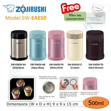 Zojirushi Stainless Steel Food Jar 0.5L (EAE50) - Aqua Blue