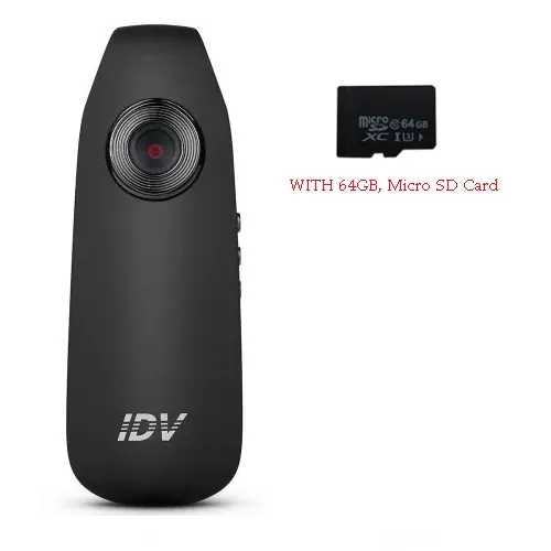 IDV007 Mini Camera Full HD 1080P Mini DV Camcorder, Dash Cam, Body