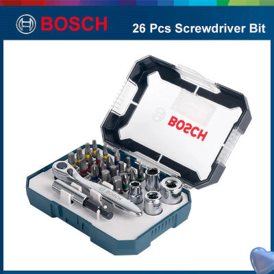 Bosch ชุดไขควง26ชิ้น,อุปกรณ์เสริมชุดไขควงไฟฟ้าประแจวงล้อเครื่องมือไขควง