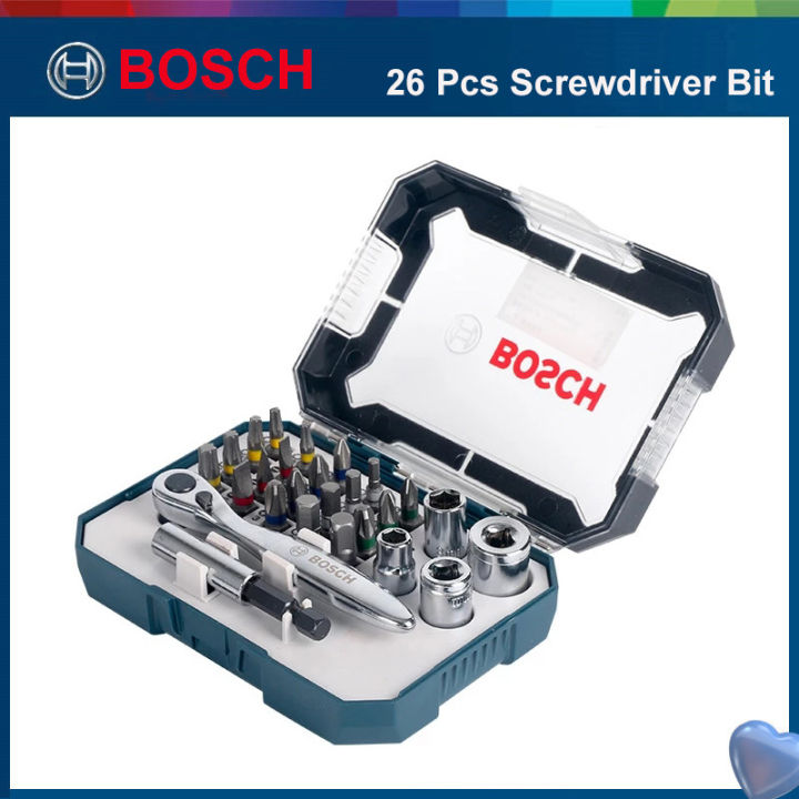 bosch-ชุดไขควง26ชิ้น-อุปกรณ์เสริมชุดไขควงไฟฟ้าประแจวงล้อเครื่องมือไขควง