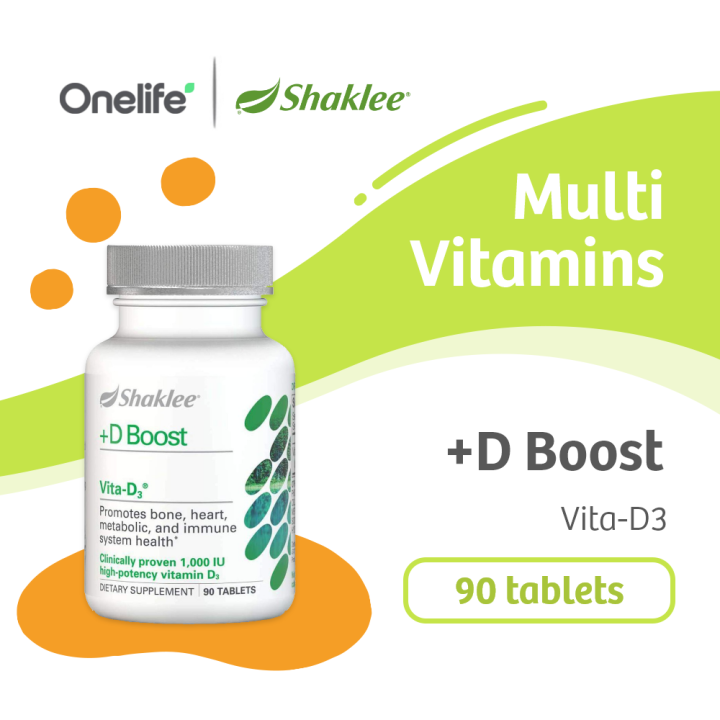 [Exp Feb 2024] Shaklee +D Boost Vita D3 1000 IU 90 Tablets For Bone