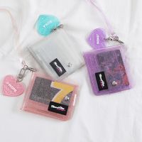 Transparent Women Purse PVC Clear Jelly Bag Mini Money Wallet Card Holder Clear wallet ladies purse wallet Jelly Card Holder Card Holders