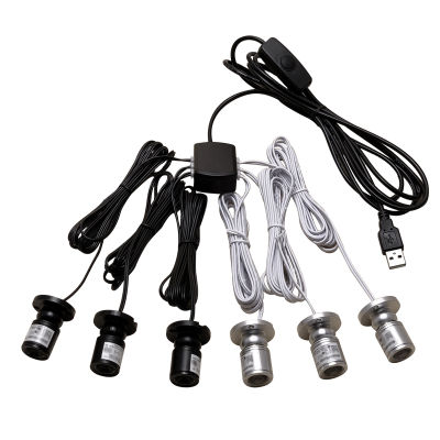 USB 5V 1W LED Spot Light Mini Lamp Long Cord for Model Display Counter Wine Cabinet Garage Kit Exhibition Case Shelf