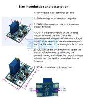 : {》5ชิ้น SX1308 DC-DC โมดูลตัวควบคุมเพาเวอร์ซัพพลายบูสต์ที่ปรับได้กระแสสูง2A บอร์ดจ่ายไฟ