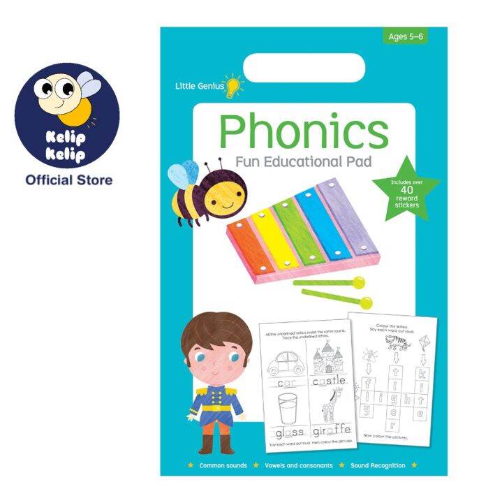 Little Genius Phonics Fun Educational Pad Activity Book Full With 48