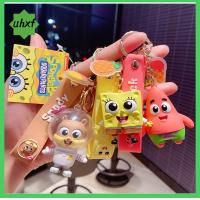 UHXF ของขวัญแฟน ตลกดี รูป อุปกรณ์จี้ เครื่องประดับ พวงกุญแจ พวงกุญแจ SpongeBob พวงกุญแจอะนิเมะ จี้ห้อยกระเป๋า