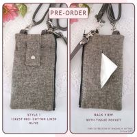 [COD]SGL PRE Orderready Handmade Mobile Handphone Zip Sling Crossbody Bag Pouch Purse With Tissue Pocket