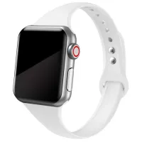 สายบางสำหรับสายคาด Apple Watch 44มม. 45มม. 40มม. 38มม. 42สายรัดข้อมือซิลิโคนสายรัดข้อมือ IWatch Series 4 3 Se 6 7 41 45มม.