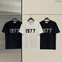 Fw22 Men’s New Essentials T-shirt Flocking Letters Logo Fashion Tops tees Casual Uni Hip-Hop 100 Cotton Short Sleeve