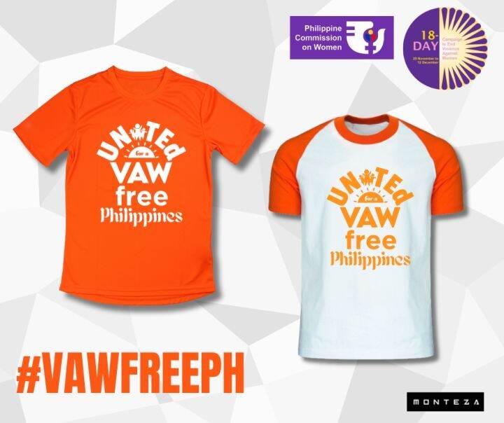 MONTEZA | 2023 PCW VAW FREE PH ORANGE COTTON SHIRT / RAGLAN ACTIVE DRY ...