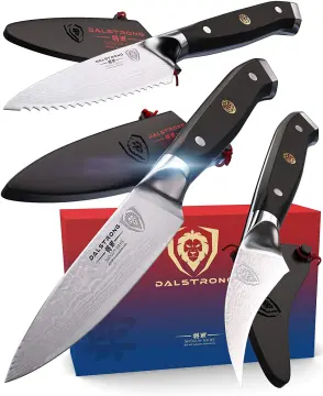 DALSTRONG Knife Block Set - 5 Piece - Gladiator Series - with Modular,  Multi-Level Block - German High Carbon Steel - Premium ABS Black Handles 