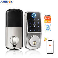 Tuya WiFi สมาร์ท Deadbolt ลายนิ้วมือแป้นพิมพ์ดิจิตอล Keyless Entry ล็อคอิเล็กทรอนิกส์ Ttlock App ควบคุมสำหรับ Home Apartment Airbnb-hjgytyuuiytt